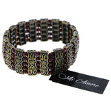 Mi Amore Antiqued Stretch-Bracelet Gold-Tone/Red