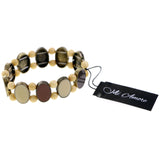 Mi Amore Antiqued Stretch-Bracelet Brown/Gold-Tone