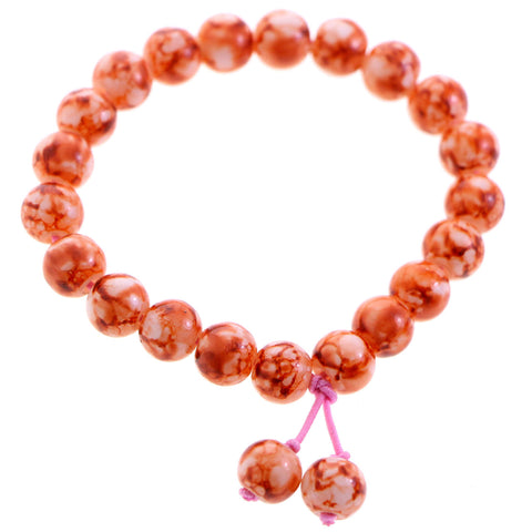 Mi Amore Stretch-Bracelet Orange/White