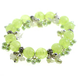 Mi Amore Stretch-Bracelet Green/Silver-Tone