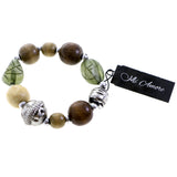 Mi Amore Stretch-Bracelet Brown/Silver-Tone