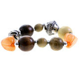 Mi Amore Stretch-Bracelet Brown/Orange