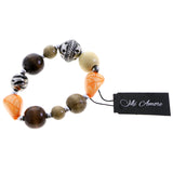 Mi Amore Stretch-Bracelet Brown/Orange