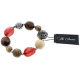 Mi Amore Stretch-Bracelet Brown/Red