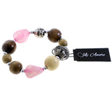 Mi Amore Stretch-Bracelet Brown/Pink