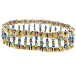 Mi Amore Stretch-Bracelet Brown/Multicolor