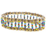 Mi Amore Stretch-Bracelet Brown/Multicolor