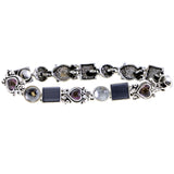Mi Amore Magnetic Heart Fashion-Bracelet Silver-Tone & Gray