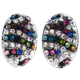 Mi Amore AB Finish Stud-Earrings Multicolor/Silver-Tone