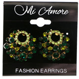 Mi Amore Stud-Earrings Green/Gold-Tone