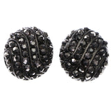 Mi Amore Stud-Earrings Black/Silver-Tone