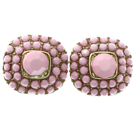 Mi Amore Stud-Earrings Pink/Gold-Tone