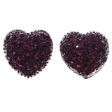 Mi Amore Heart Stud-Earrings Purple