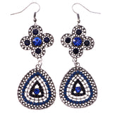Mi Amore Dangle-Earrings Blue/Silver-Tone