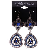 Mi Amore Dangle-Earrings Blue/Silver-Tone