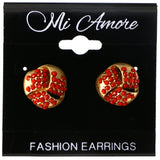 Mi Amore Stud-Earrings Red/Gold-Tone