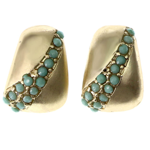 Mi Amore Stud-Earrings Gold-Tone/Green