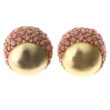 Mi Amore Stud-Earrings Gold-Tone/Pink