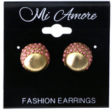 Mi Amore Stud-Earrings Gold-Tone/Pink
