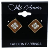 Mi Amore Stud-Earrings Brown/Gold-Tone
