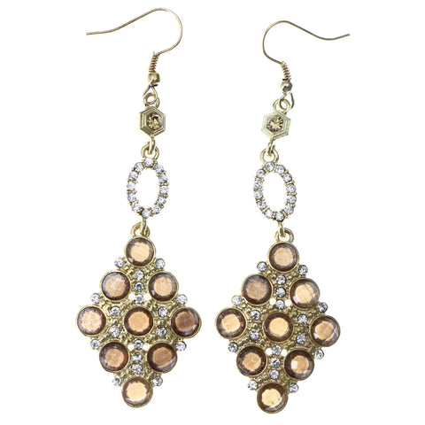 Mi Amore Dangle-Earrings Gold-Tone/Brown