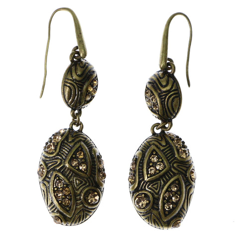 Mi Amore Dangle-Earrings Gold-Tone/Brown