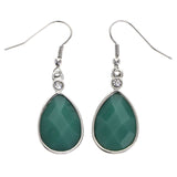 Mi Amore Dangle-Earrings Green/Silver-Tone