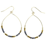 Mi Amore Dangle-Earrings Gold-Tone/Dark-Silver