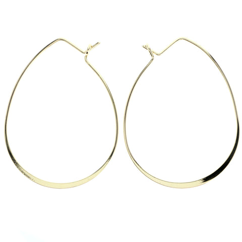 Mi Amore Classic Teardrop Hoop-Earrings Gold-Tone