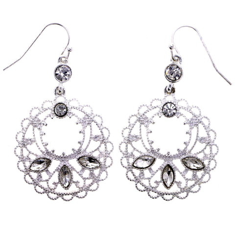 Mi Amore Dangle-Earrings Silver-Tone