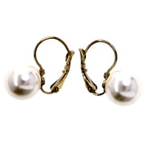 Mi Amore Dangle-Earrings White/Gold-Tone