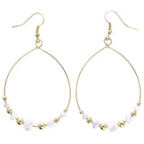 Mi Amore Dangle-Earrings Gold-Tone/White