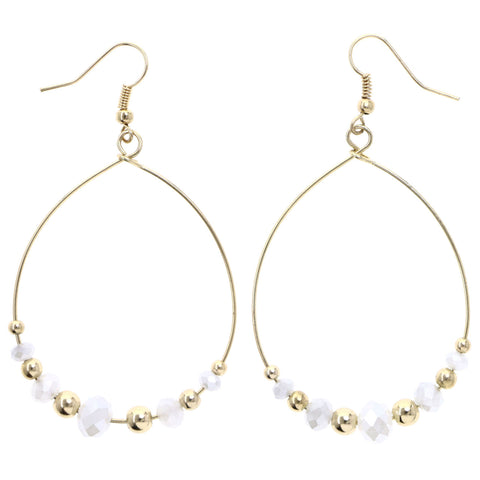Mi Amore Dangle-Earrings Gold-Tone/White