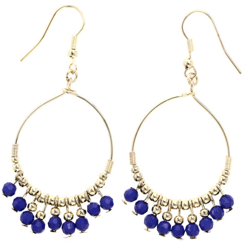 Mi Amore Dangle-Earrings Gold-Tone/Blue