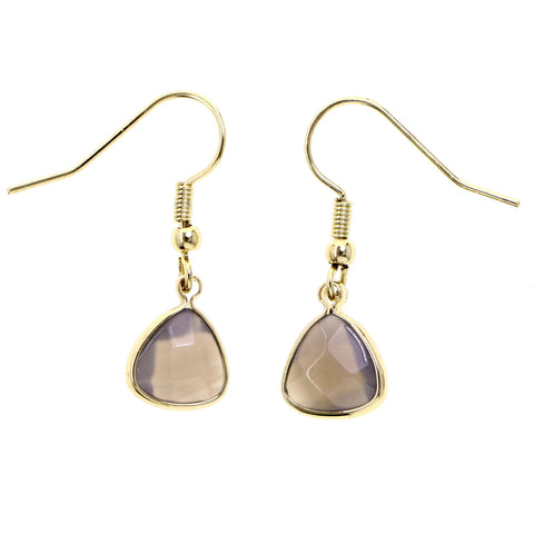 Mi Amore Dangle-Earrings Brown/Gold-Tone