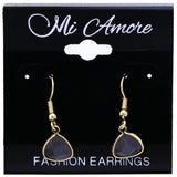 Mi Amore Dangle-Earrings Brown/Gold-Tone