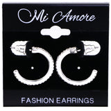 Mi Amore Dangle-Earrings Silver-Tone