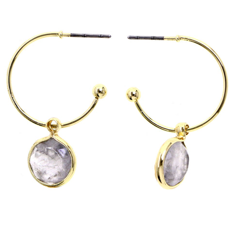 Mi Amore Dangle-Earrings Gold-Tone/Gray