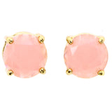 Mi Amore Stud-Earrings Pink/Gold-Tone