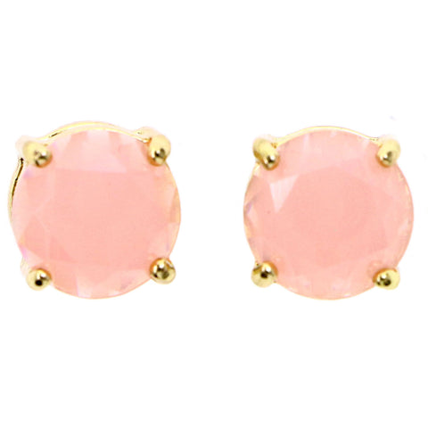 Mi Amore Stud-Earrings Pink/Gold-Tone