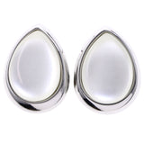 Mi Amore Post-Earrings White/Silver-Tone