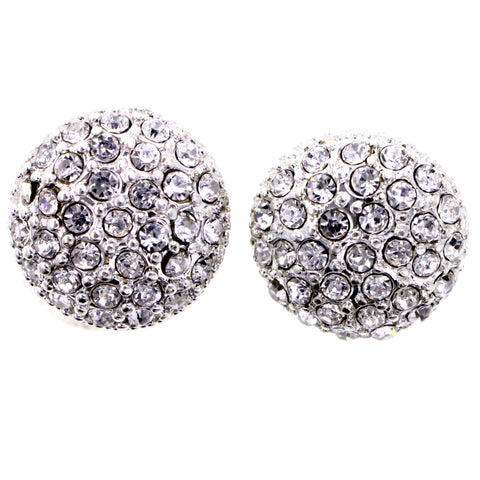 Mi Amore Post-Earrings Silver-Tone