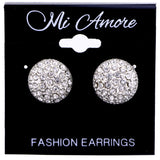 Mi Amore Post-Earrings Silver-Tone