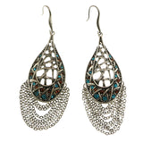Mi Amore Dangle-Earrings Silver-Tone/Blue