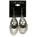 Mi Amore Dangle-Earrings Silver-Tone/Blue