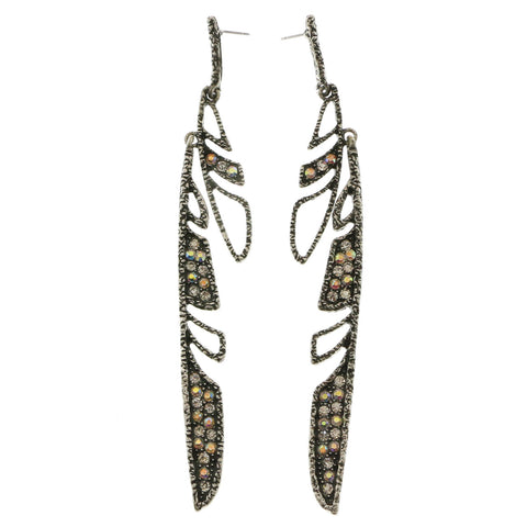 Mi Amore Dangle-Earrings Silver-Tone/Black