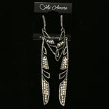 Mi Amore Dangle-Earrings Silver-Tone/Black