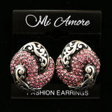 Mi Amore Post-Earrings Silver-Tone/Pink