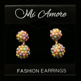 Mi Amore Post-Earrings Gold-Tone/Multicolor