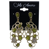 Mi Amore Drop-Dangle-Earrings Gold-Tone/Green